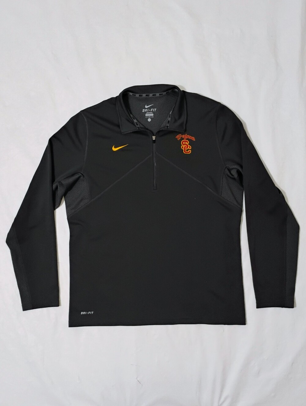Men's Nike Dri-Fit USC Trojans 1/4 Zip Pullover Sweater Size Large